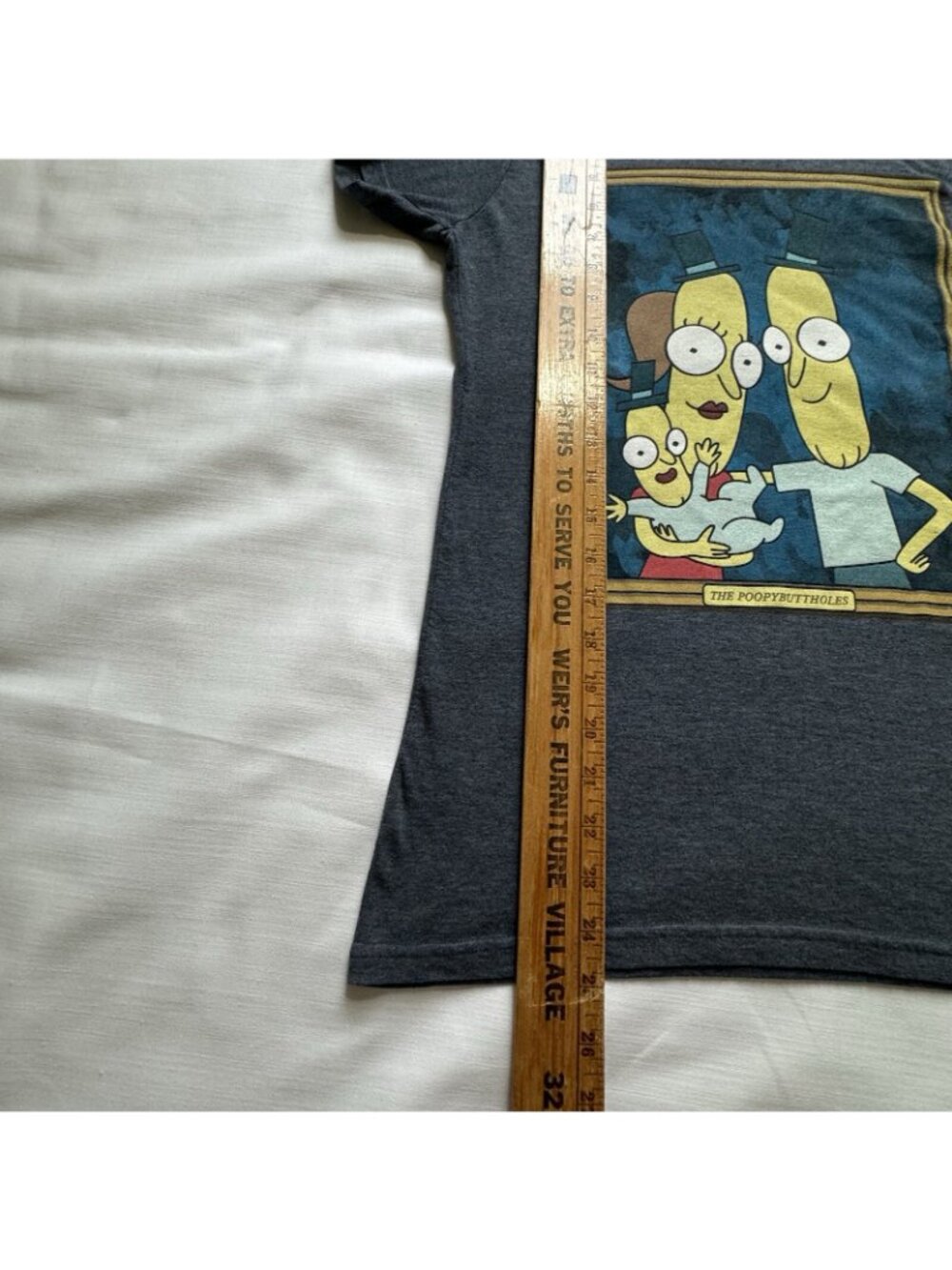 Adult Swim Rick and Morty Poopybutthole T Shirt Size L Ripple Junction Gray - Picture 3 of 7